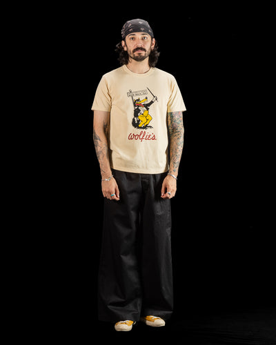 The Real McCoy's Joe McCoy Tee / Wolfie's - Ecru - Standard & Strange