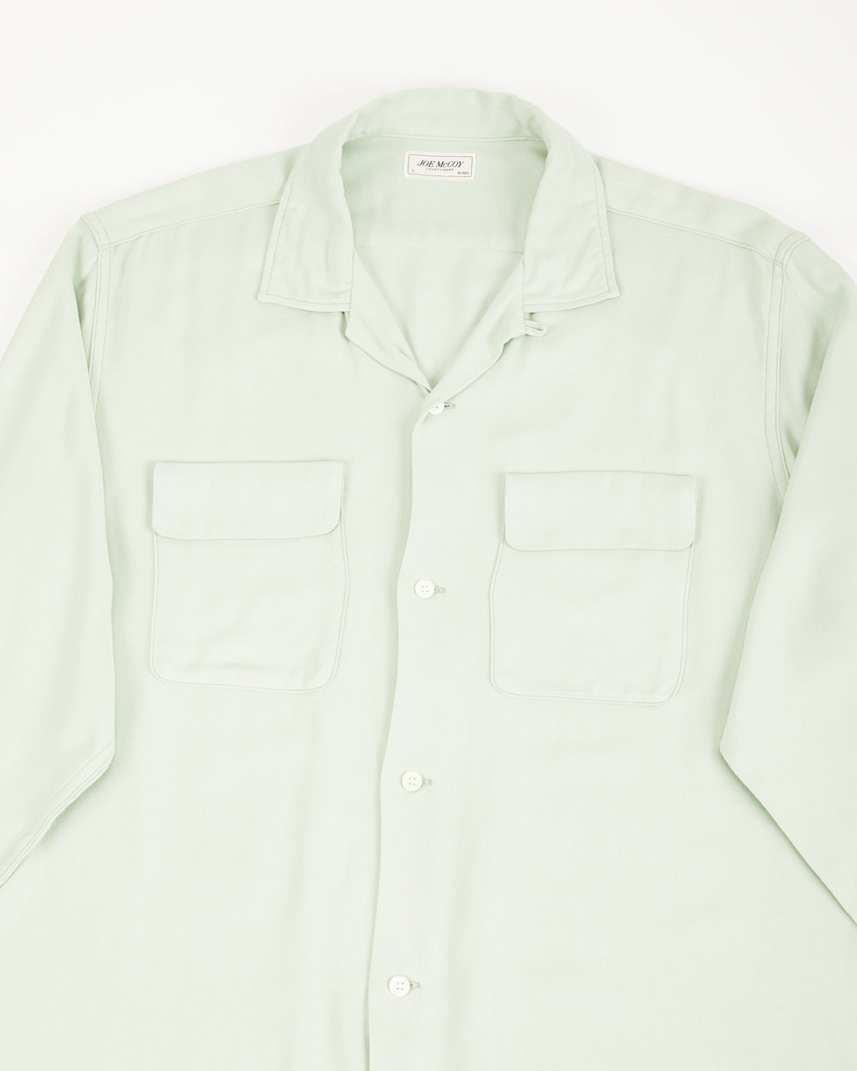 The Real McCoy's Open Collar Rayon Shirt - Mint - Standard & Strange