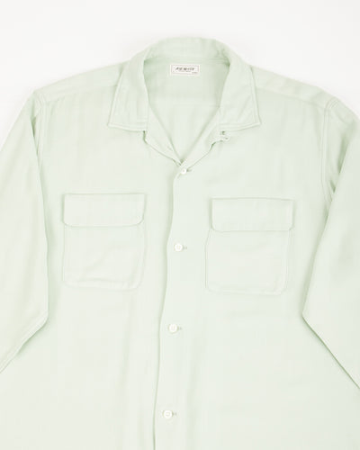 The Real McCoy's Open Collar Rayon Shirt - Mint - Standard & Strange