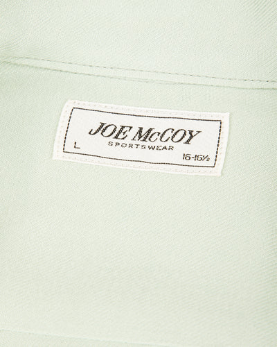 The Real McCoy's Open Collar Rayon Shirt - Mint - Standard & Strange