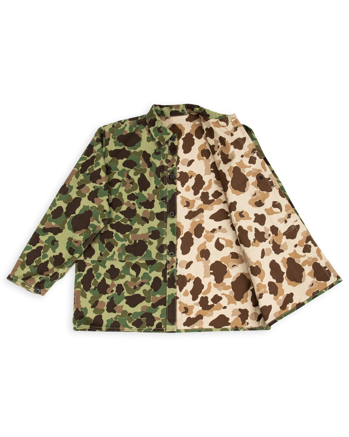 The Real McCoy's P1944 Reversible Frogskin Camouflage Coat - Green - Standard & Strange
