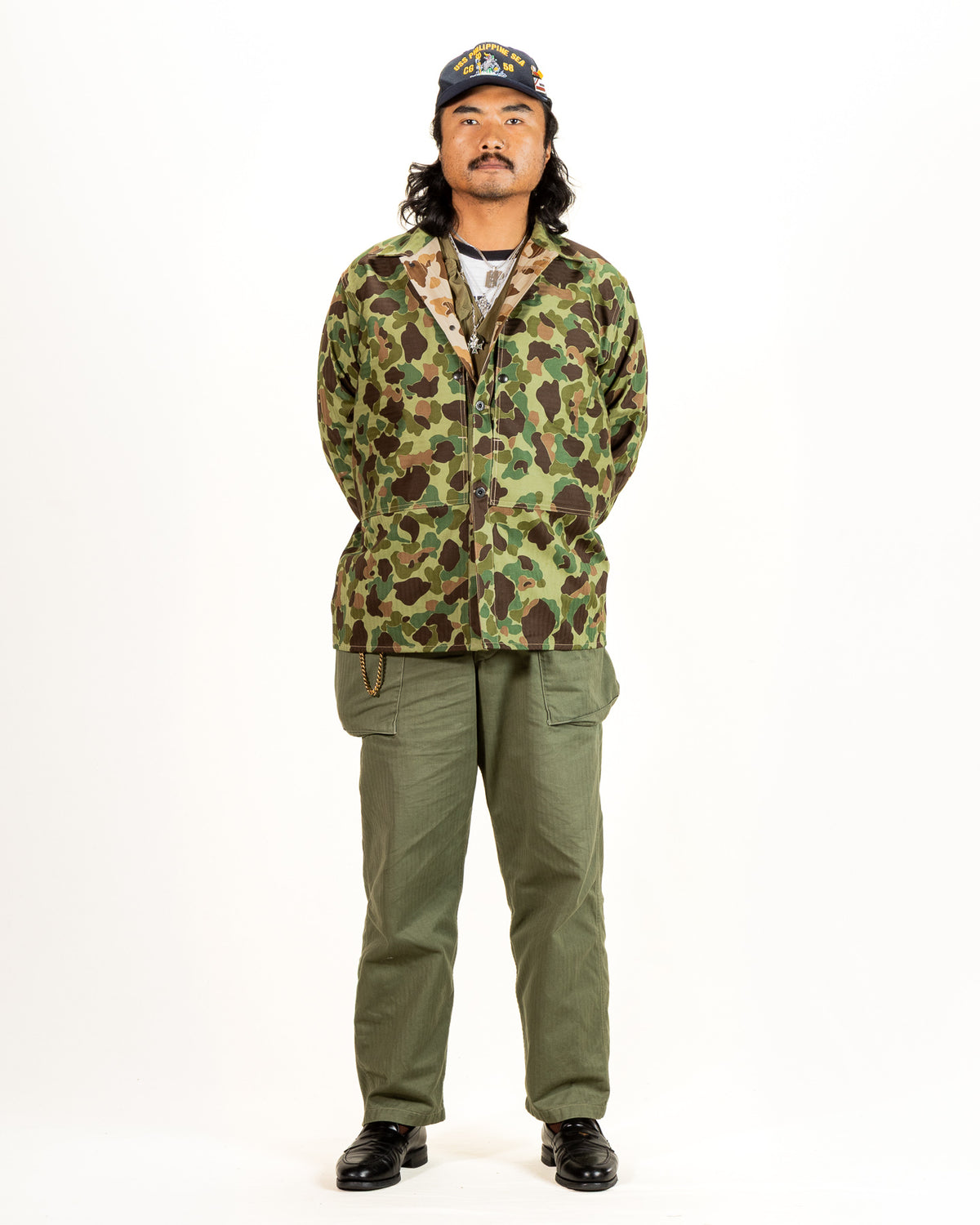 The Real McCoy's P1944 Reversible Frogskin Camouflage Coat - Green - Standard & Strange