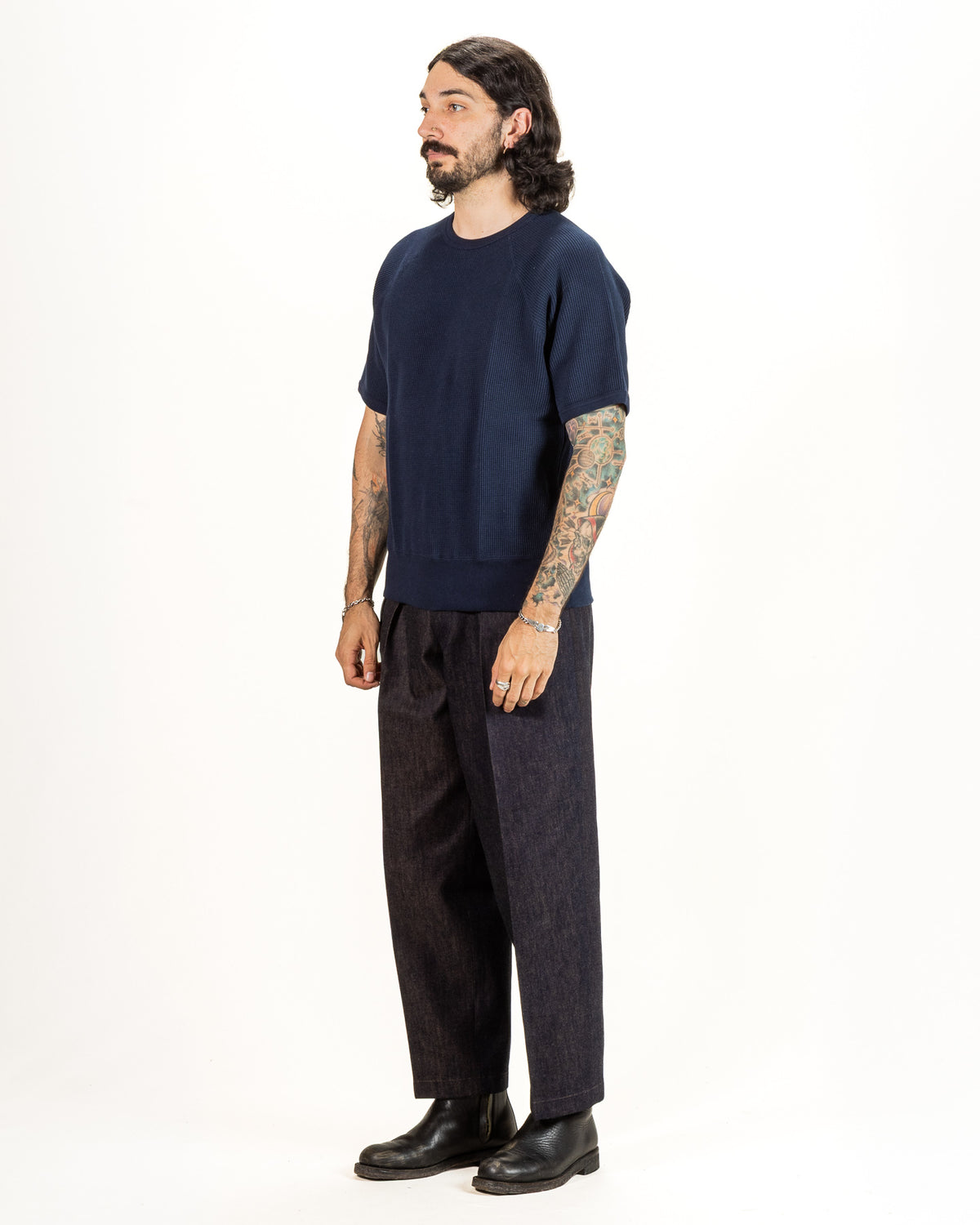 The Real McCoy's Summer Thermal Tee - Navy - Standard & Strange