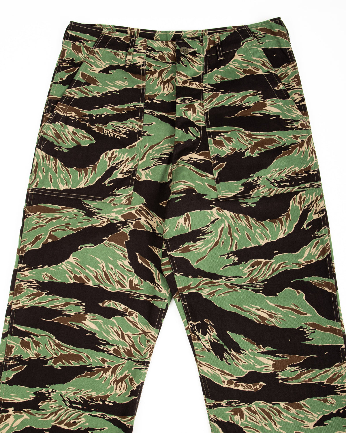 The Real McCoy's Tiger Camouflage Civilian Trousers / John Wayne - Green - Standard & Strange