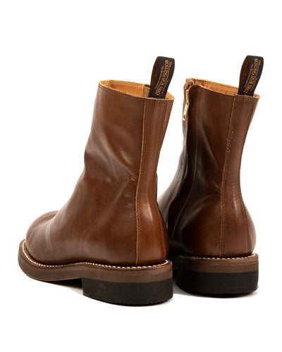 Rolling Dub Trio Casper Side Zip Boot - Brown Horsehide - Standard & Strange