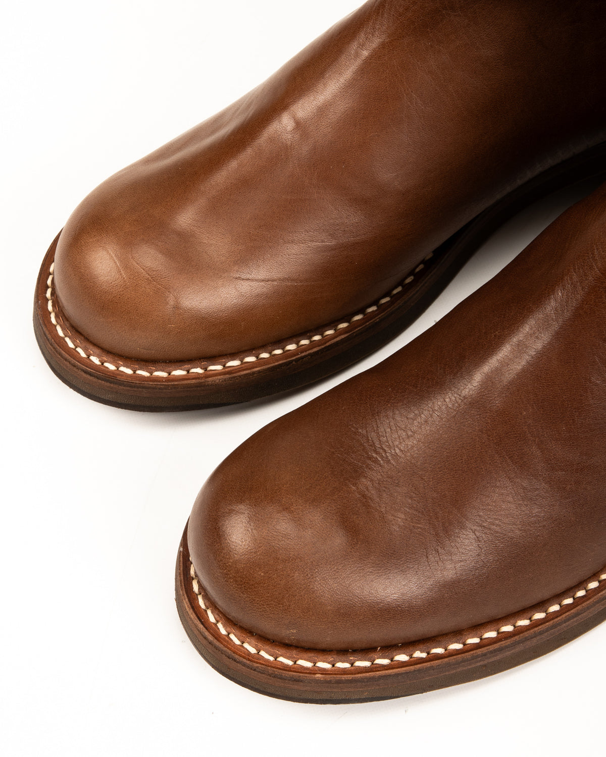 Rolling Dub Trio Casper Side Zip Boot - Brown Horsehide - Standard & Strange