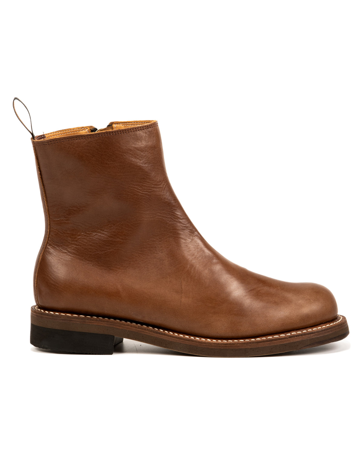 Rolling Dub Trio Casper Side Zip Boot - Brown Horsehide - Standard & Strange