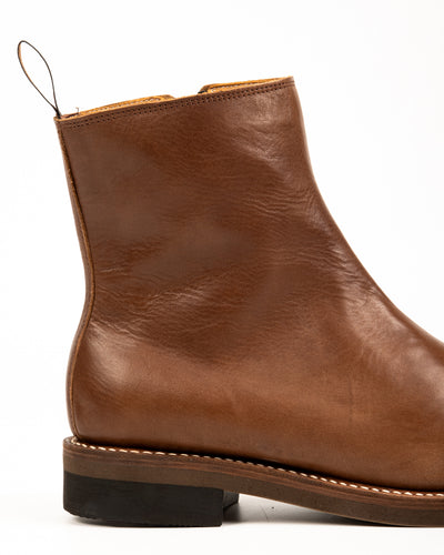 Rolling Dub Trio Casper Side Zip Boot - Brown Horsehide - Standard & Strange