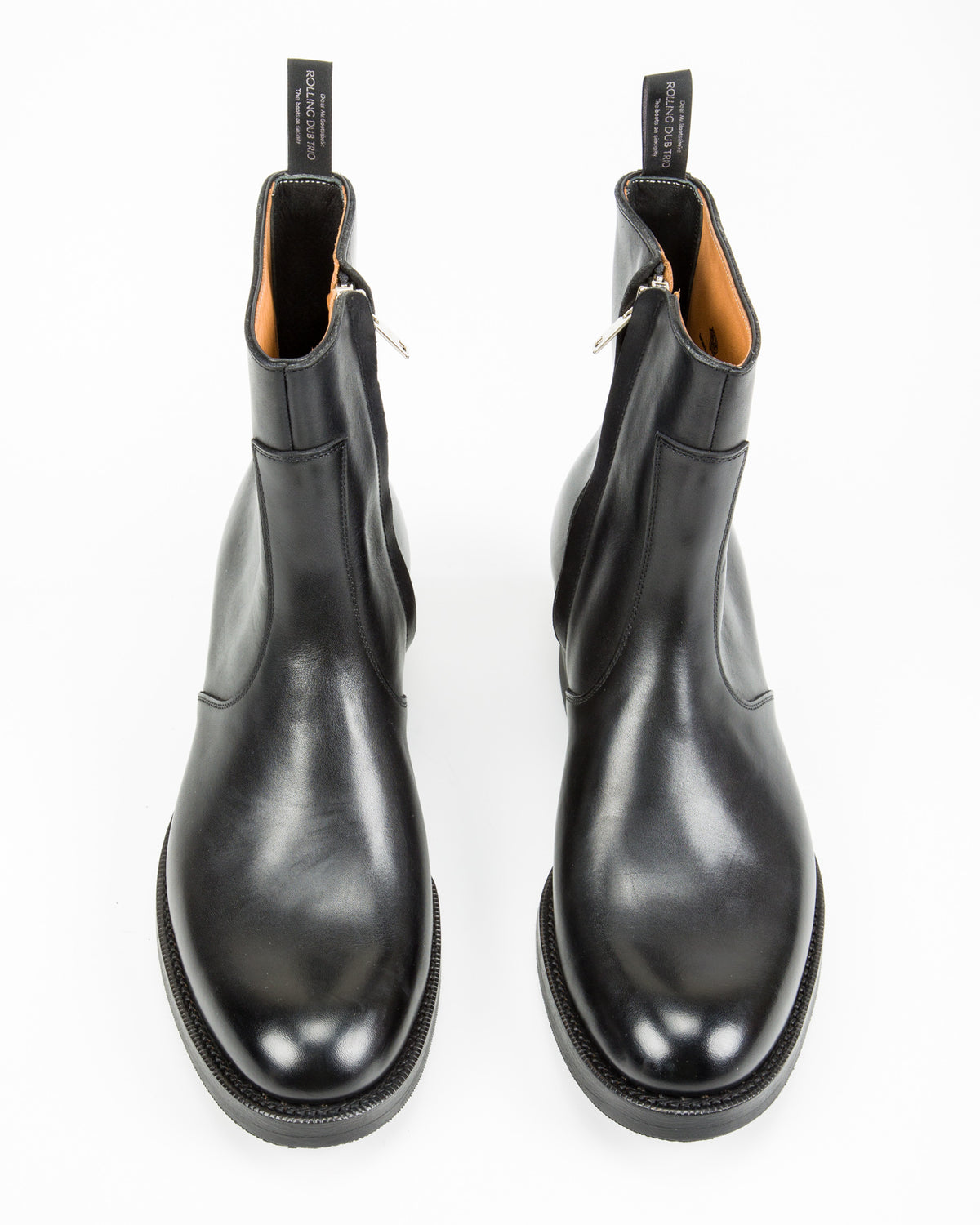 Rolling Dub Trio Gleaners Side Zip Boots - Black Japanese Box Calf - Standard & Strange