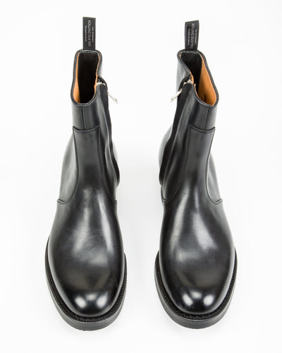 Rolling Dub Trio Gleaners Side Zip Boots - Black Japanese Box Calf - Standard & Strange