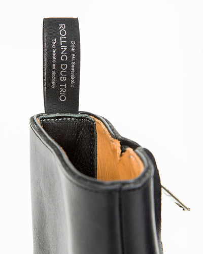 Rolling Dub Trio Gleaners Side Zip Boots - Black Japanese Box Calf - Standard & Strange