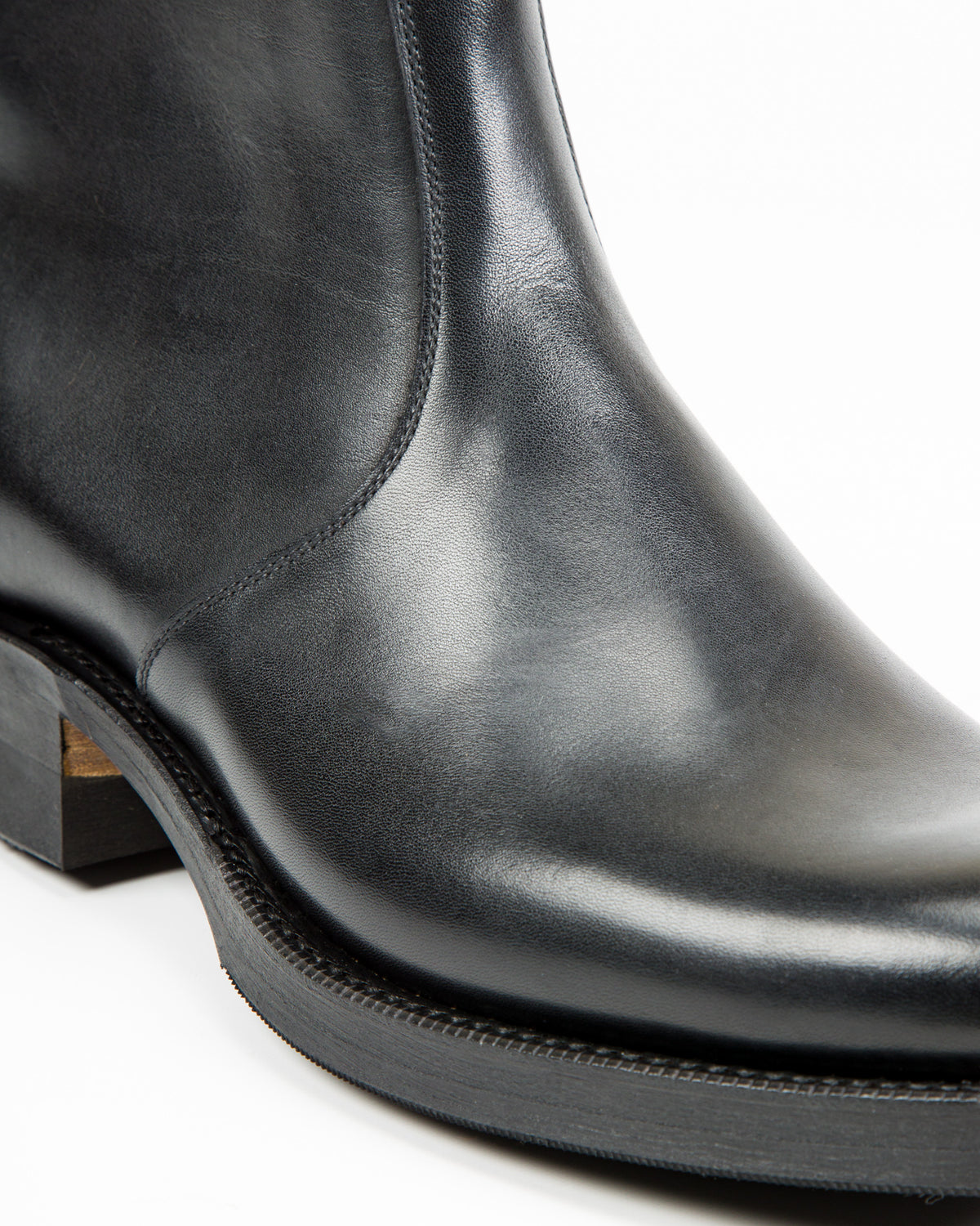 Rolling Dub Trio Gleaners Side Zip Boots - Black Japanese Box Calf - Standard & Strange