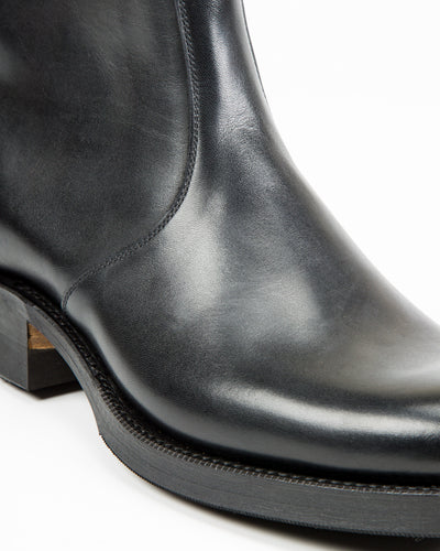 Rolling Dub Trio Gleaners Side Zip Boots - Black Japanese Box Calf - Standard & Strange