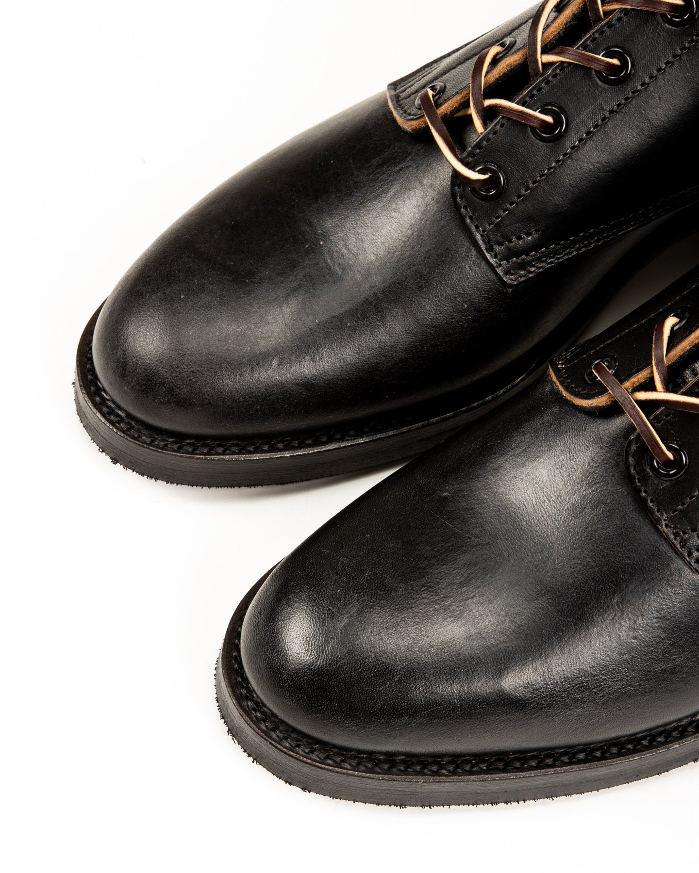 Rolling Dub Trio Griffin Plain Toe Boots - Black Horsebutt - Standard & Strange