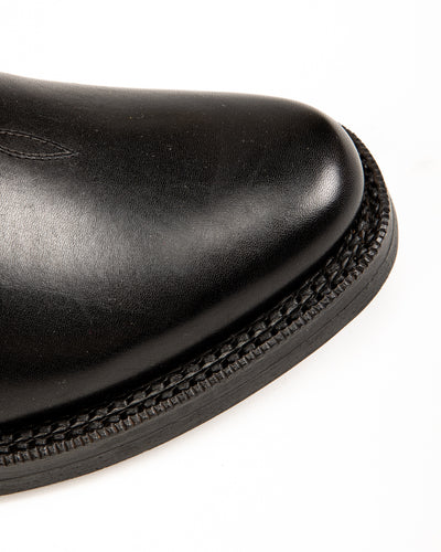 Rolling Dub Trio Loro Side Zip - Goat/Calf Black Flame Embroidery - Standard & Strange