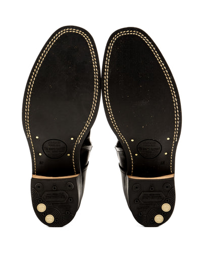 Rolling Dub Trio Loro Side Zip - Goat/Calf Black Flame Embroidery - Standard & Strange