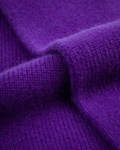 RoToTo Merino Lambswool Sock Knit Scarf - Purple - Standard & Strange