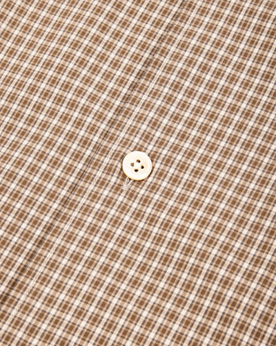 Senui Cover Shirt - Brown Organic Washer Check - Standard & Strange