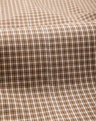 Senui Cover Shirt - Brown Organic Washer Check - Standard & Strange