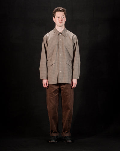 Senui Cover Shirt - Brown Organic Washer Check - Standard & Strange