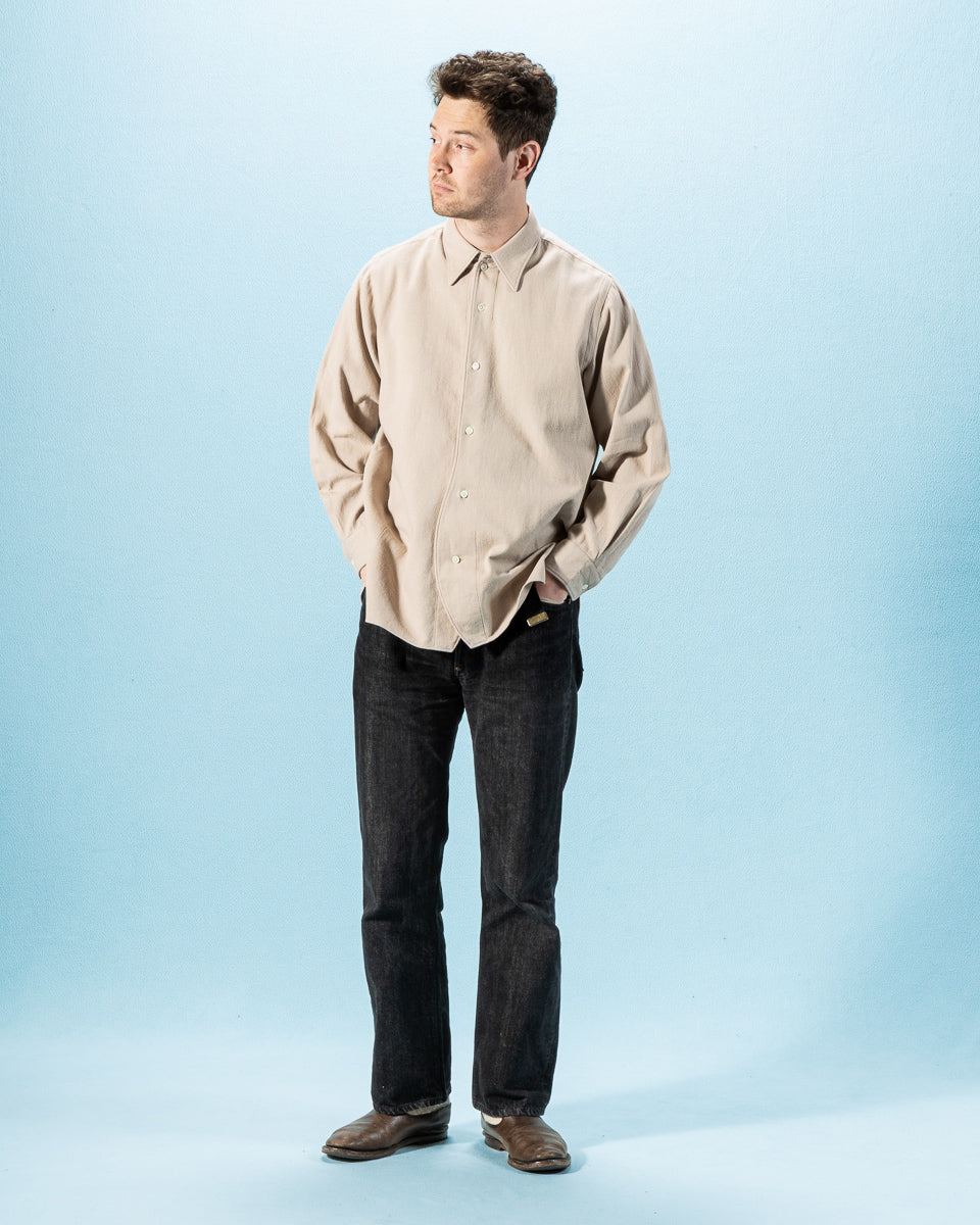 Senui Inside Pockets Shirt - Oyster Vintage Cotton Amundsen - Standard & Strange