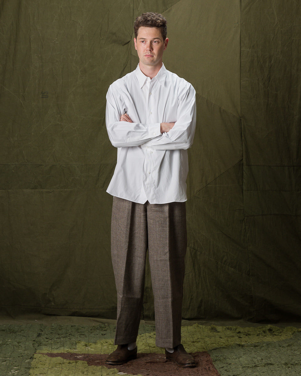 Senui Inside Pockets Shirt - White Broad - Standard & Strange