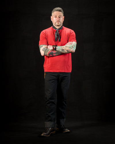 Standard & Strange Wakayama Special Loopwheel Tee - Tomato Red - Standard & Strange