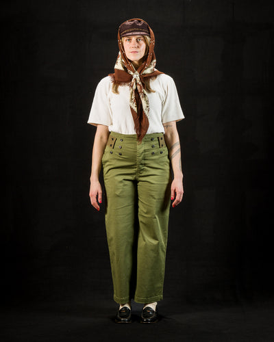 Kapital Stretch Chino TWIGGY 7-Stars Suspender Pants - Khaki - Standard & Strange
