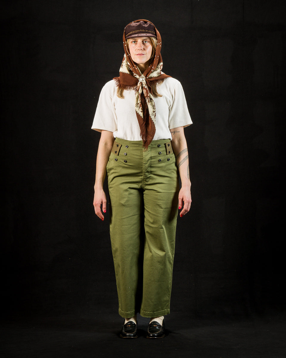 Kapital Stretch Chino TWIGGY 7-Stars Suspender Pants - Khaki - Standard & Strange