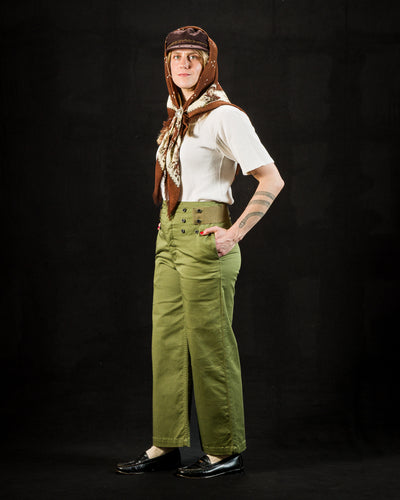 Kapital Stretch Chino TWIGGY 7-Stars Suspender Pants - Khaki - Standard & Strange
