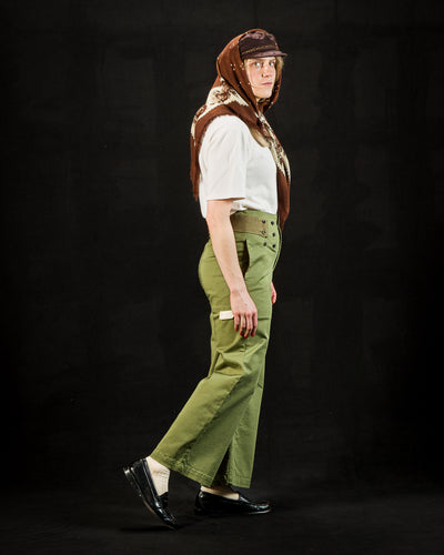 Kapital Stretch Chino TWIGGY 7-Stars Suspender Pants - Khaki - Standard & Strange