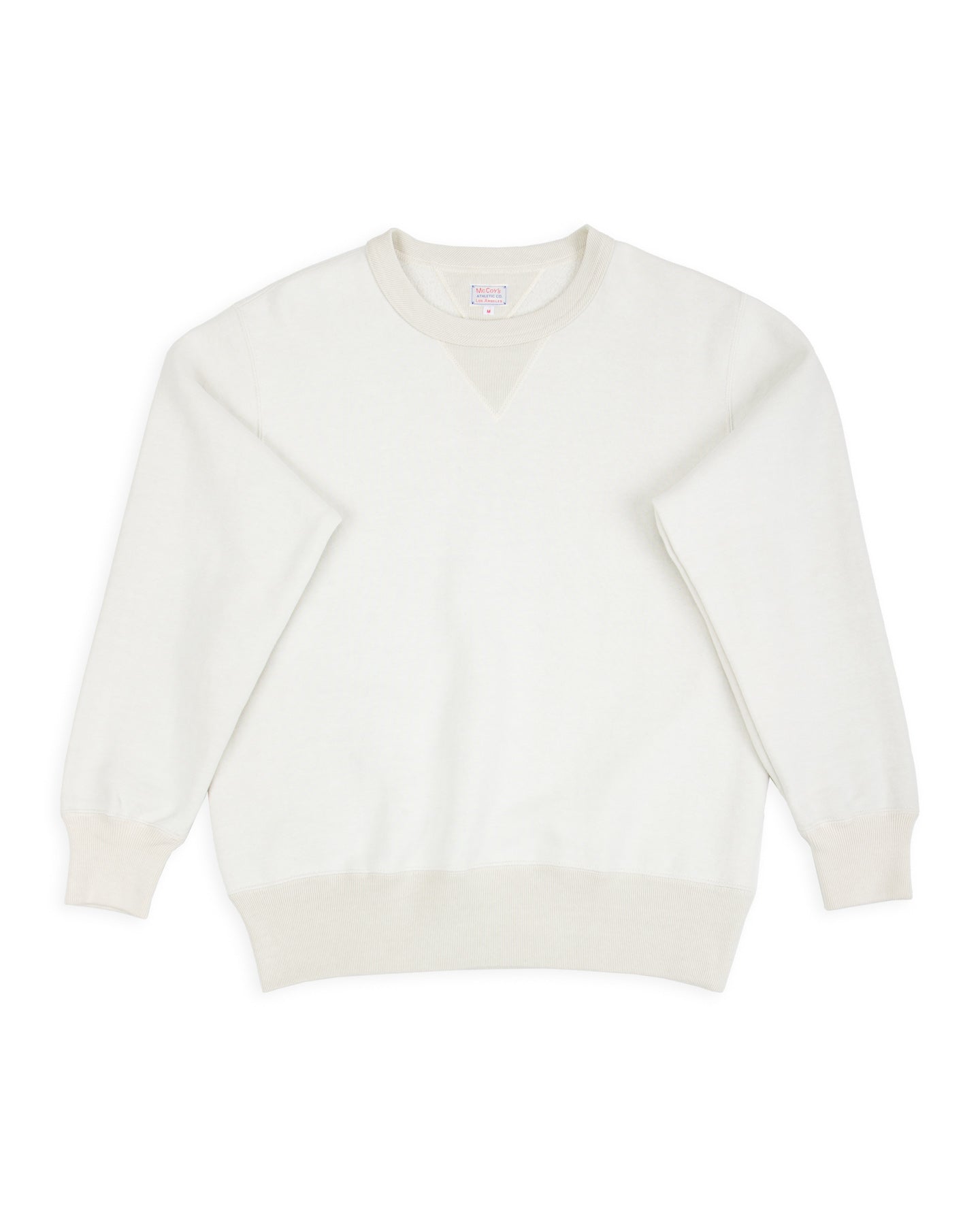 The Real McCoy's 10 oz Loopwheel Crewneck Sweatshirt - Milk - Standard & Strange