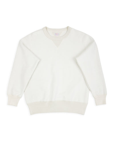 The Real McCoy's 10 oz Loopwheel Crewneck Sweatshirt - Milk - Standard & Strange