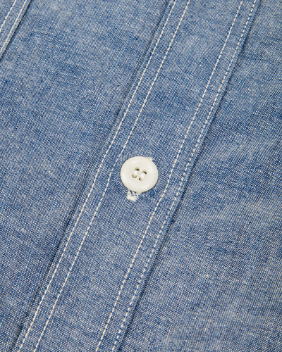 The Real McCoy's 8HU Chambray Serviceman Work Shirt - Light Blue - Standard & Strange