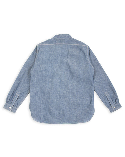 The Real McCoy's 8HU Chambray Serviceman Work Shirt - Light Blue - Standard & Strange