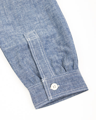 The Real McCoy's 8HU Chambray Serviceman Work Shirt - Light Blue - Standard & Strange