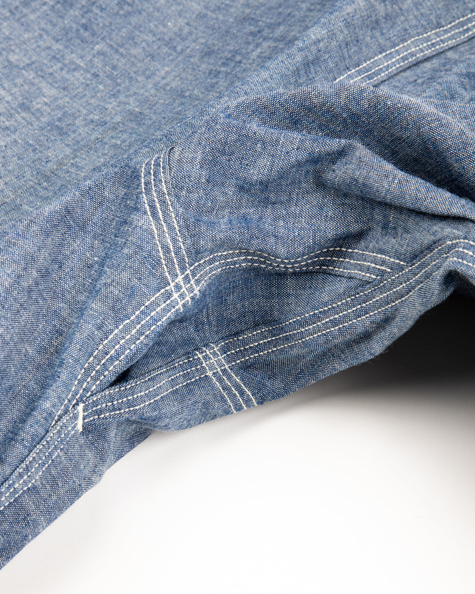 The Real McCoy's 8HU Chambray Serviceman Work Shirt - Light Blue - Standard & Strange