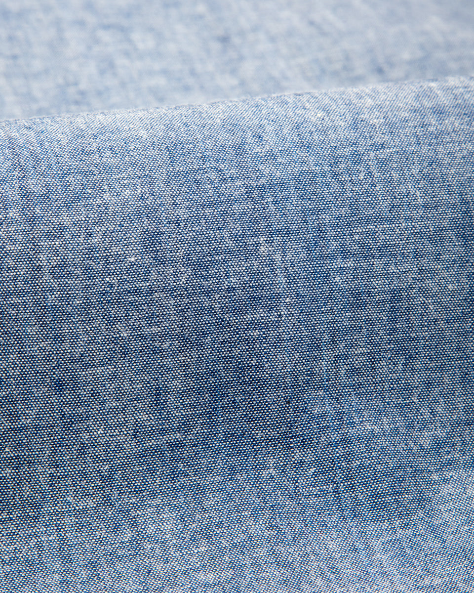 The Real McCoy's 8HU Chambray Serviceman Work Shirt - Light Blue - Standard & Strange