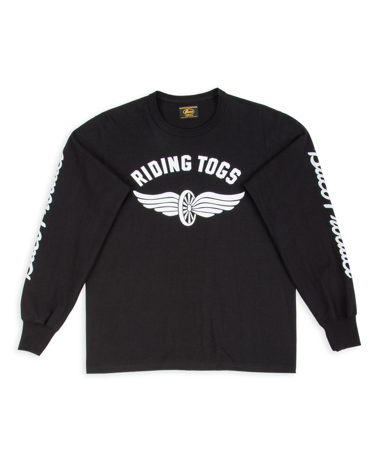 The Real McCoy's Buco L/S Tee / Riding Togs - Black - Standard & Strange