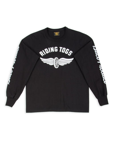 The Real McCoy's Buco L/S Tee / Riding Togs - Black - Standard & Strange