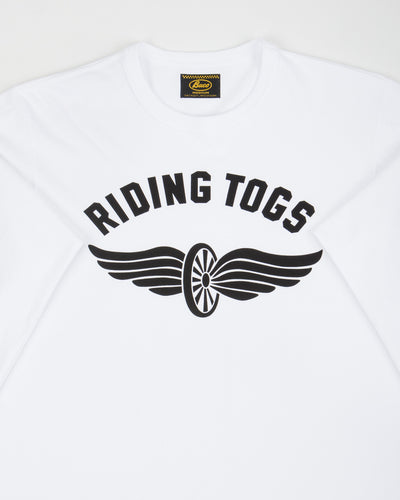 The Real McCoy's Buco L/S Tee / Riding Togs - White - Standard & Strange