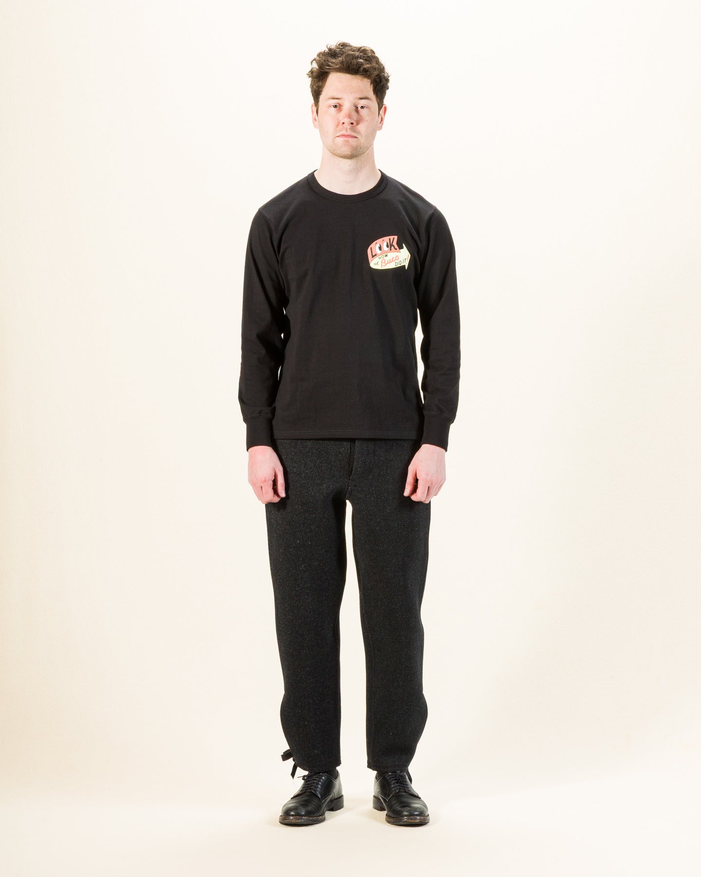 The Real McCoy's Buco L/S Tee /LOOK AT HOW BUCO DID IT! - Black - Standard & Strange