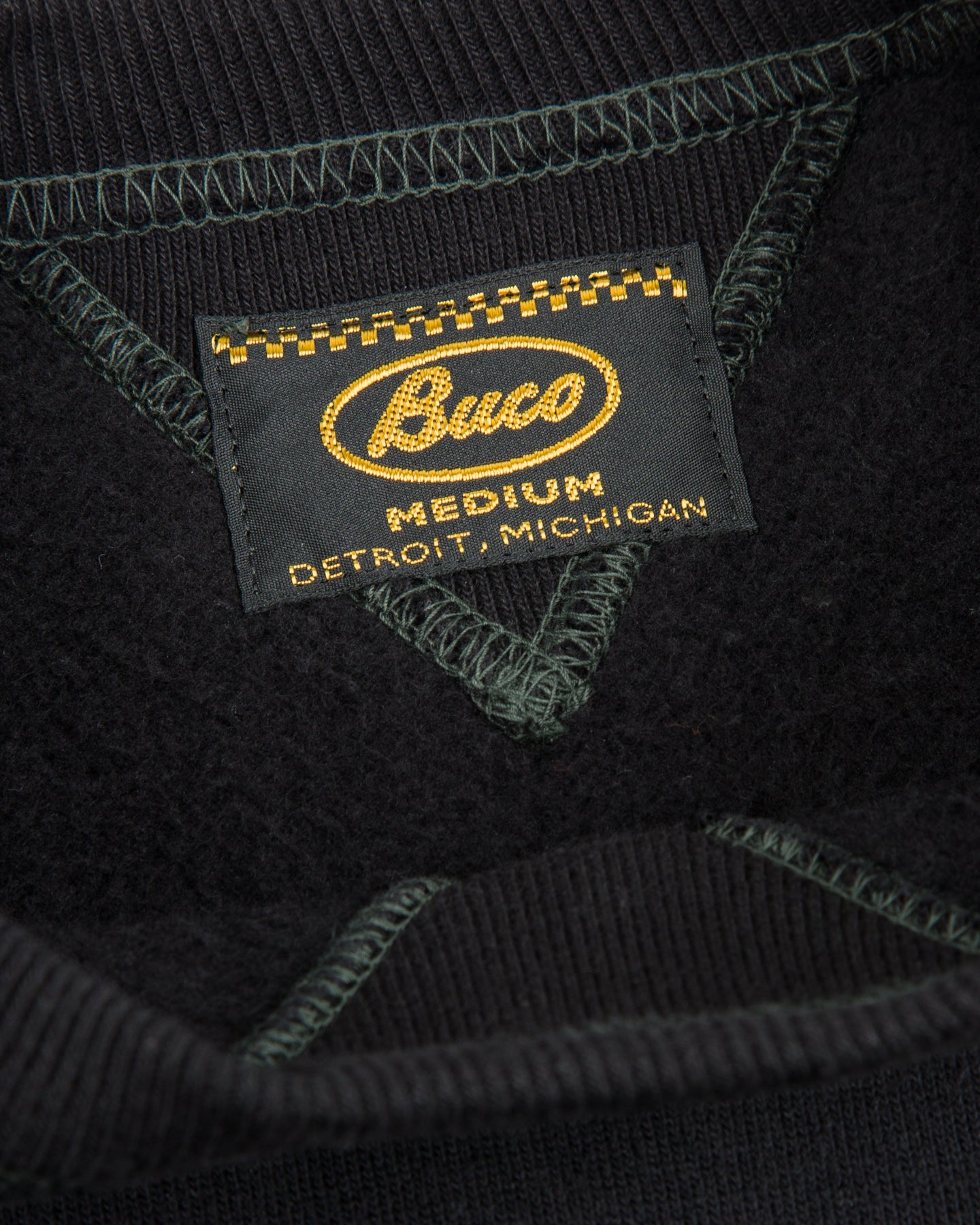The Real McCoy's Buco Striped-Sleeve Sweatshirt - Black/Charcoal - Standard & Strange