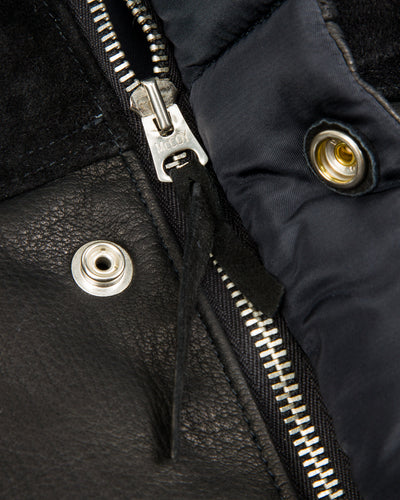 The Real McCoy's Deerskin Down Vest (221 Model) - Black - Standard & Strange