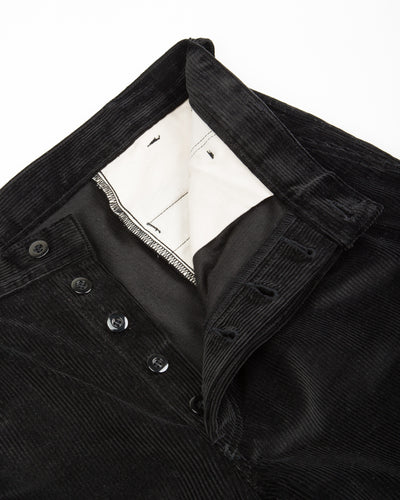 The Real McCoy's Double-Pleat Corduroy Trousers - Black - Standard & Strange