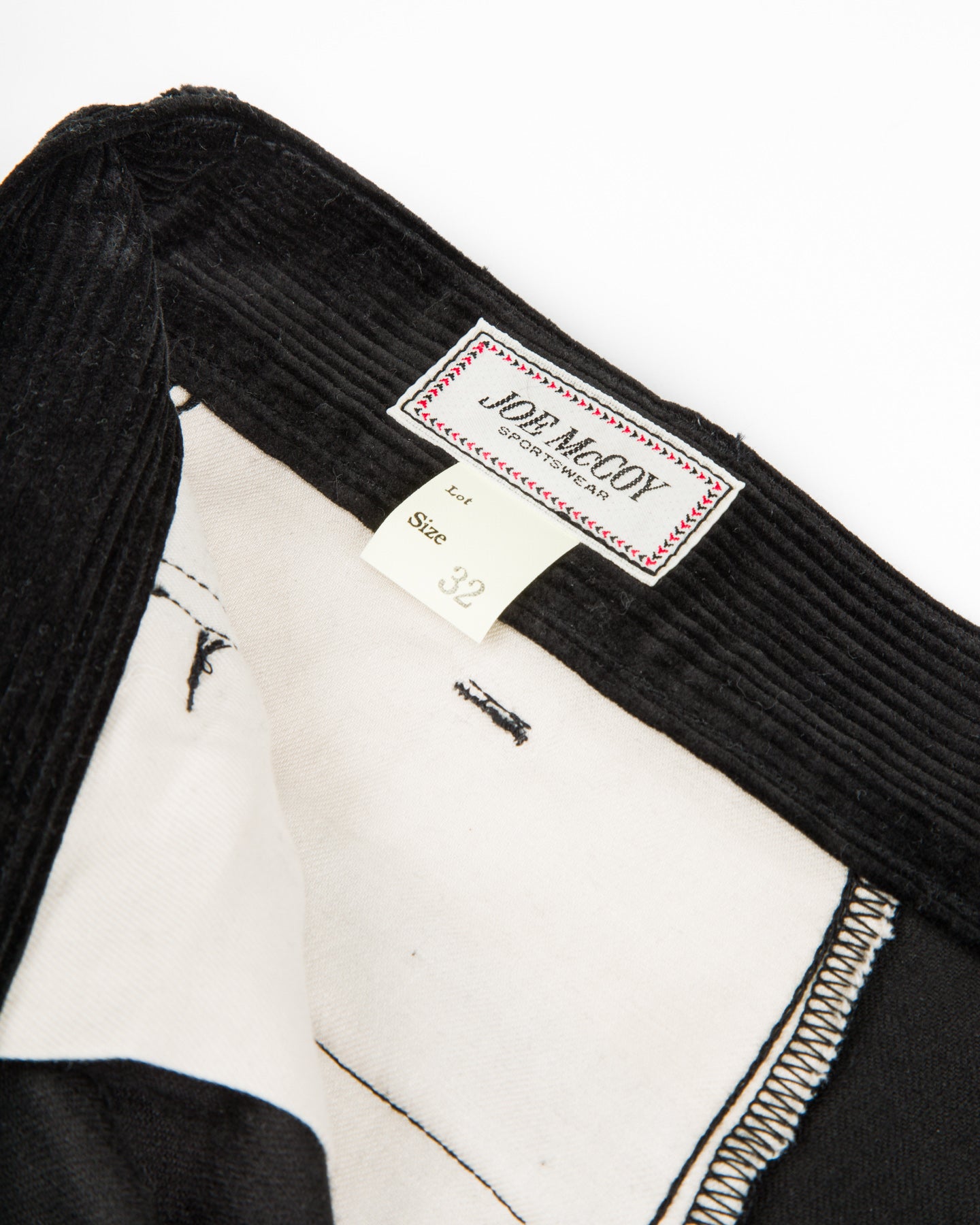 The Real McCoy's Double-Pleat Corduroy Trousers - Black - Standard & Strange
