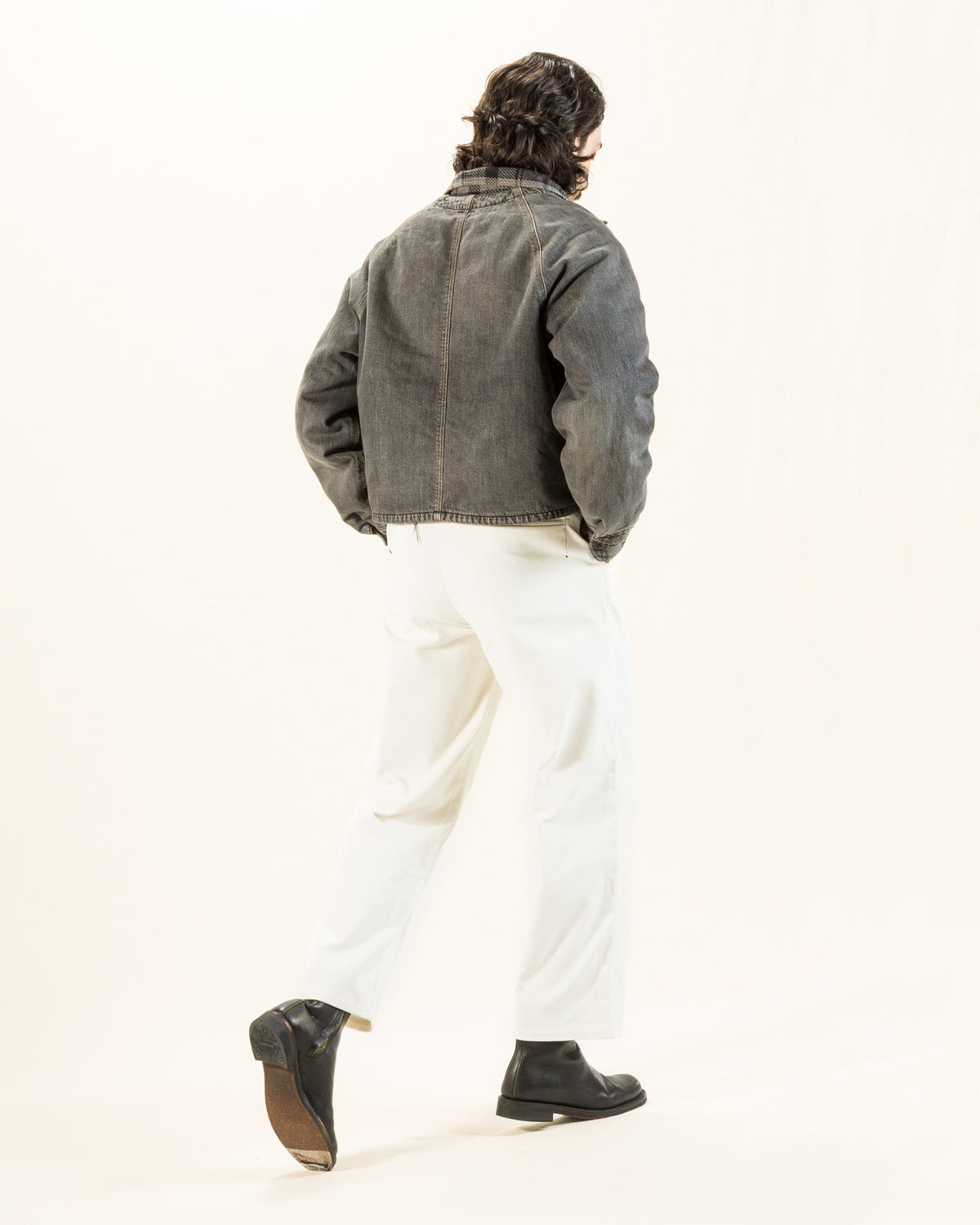 The Real McCoy's Double-Pleat Corduroy Trousers - White - Standard & Strange