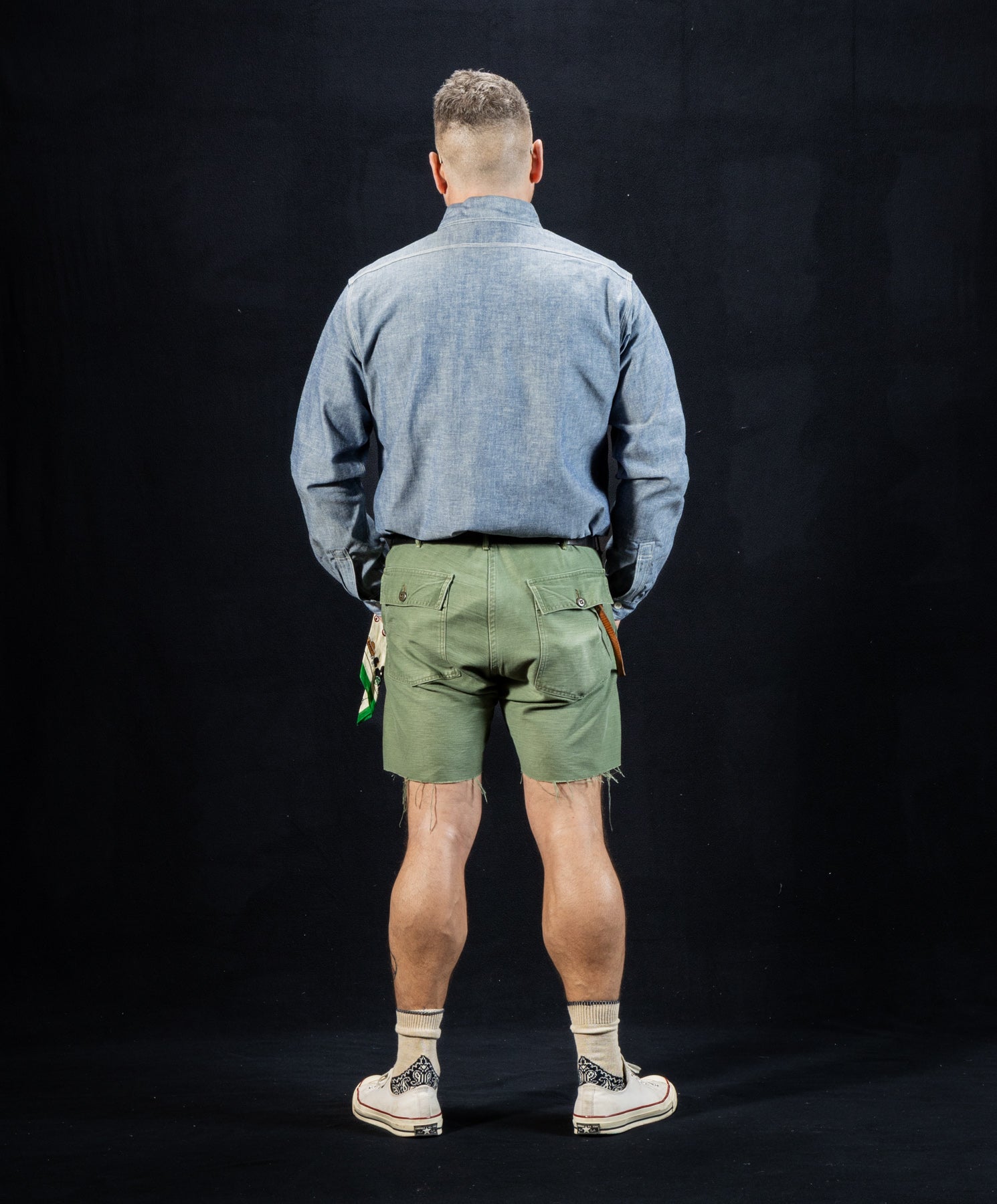 The Real McCoy's 8HU Chambray Serviceman Work Shirt - Light Blue - Standard & Strange