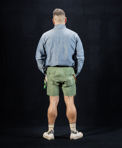 The Real McCoy's 8HU Chambray Serviceman Work Shirt - Light Blue - Standard & Strange
