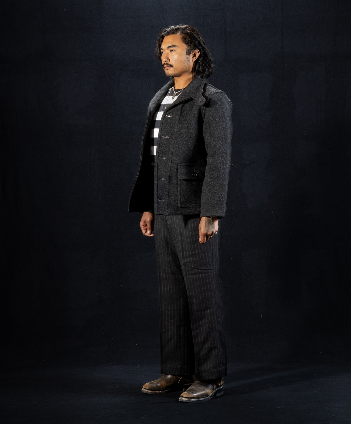 The Real McCoy's U.S. Navy Submarine Jacket - Charcoal - Standard & Strange
